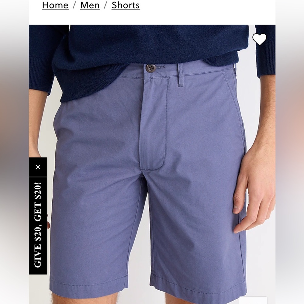 JCrew Mens 9” shorts